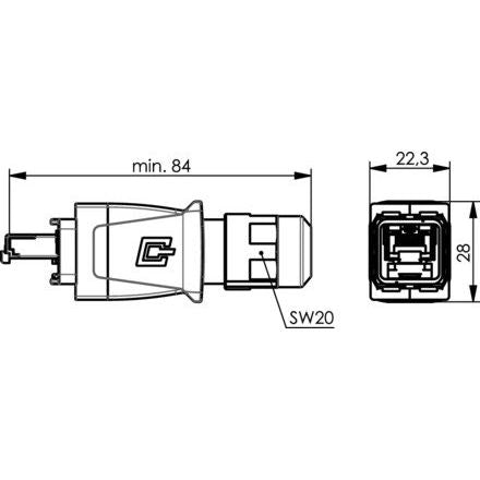 Telegärtner - Modularer Steckverbinder Steckerset STX V14 RJ45 100007469 AWG24-27 Cat.6 M