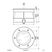 EVN Lichttechnik - Bodeneinbauleuchte LED Bodenleuchte PC67102402 IP67, 3000K 1465lm