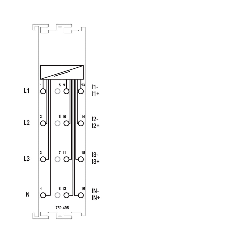 WAGO - Feldbus, Dez. Peripherie - Analoges Ein-/Ausgangs-Modul Leistungsmessklemme 750-495/000-001 N-Messung