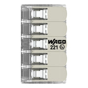 WAGO - Steckklemme COMPACT-Verbindungsklemme 221-685 Ex e,transparent − 15 Stück