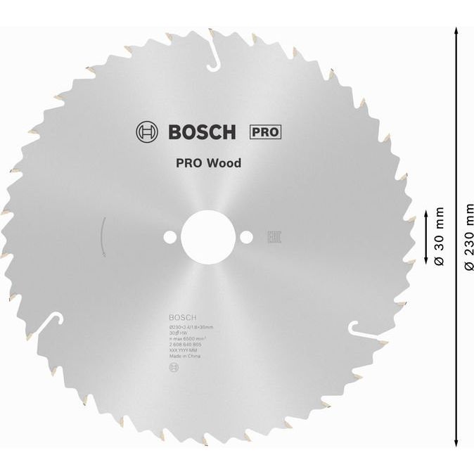 Bosch - Kreissägeblatt PRO Wood Kreissägeblatt, 2608640805 230 x 2,4 x 30 mm