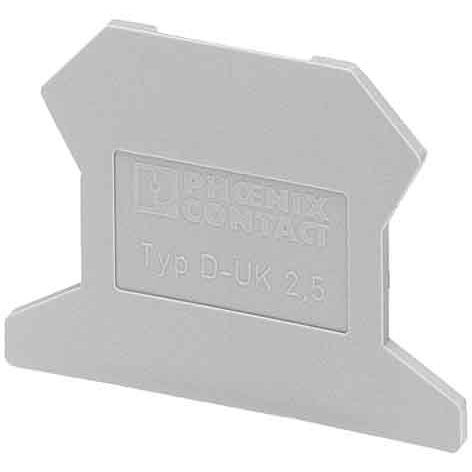 Phoenix Contact - Abschluss- und Zwischenplatte für Reihenklemme Deckel D-UK 2,5 37,6x1,5x30,7mm gr
