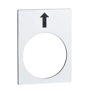 Schneider Electric - Bezeichnungsschild für Befehlsgeräte Symbolschild ZB2BY4951 sw − 10 Stück