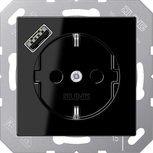 Jung - Steckdose SCHUKO Steckdose A 1520-18 A SW mit USB Typ A