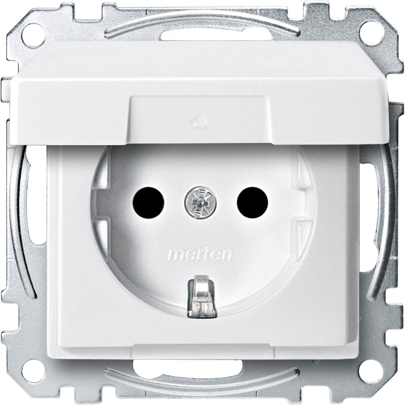 Merten - Steckdose SCHUKO-Steckdose pws MEG2310-0619 Klappdeckel