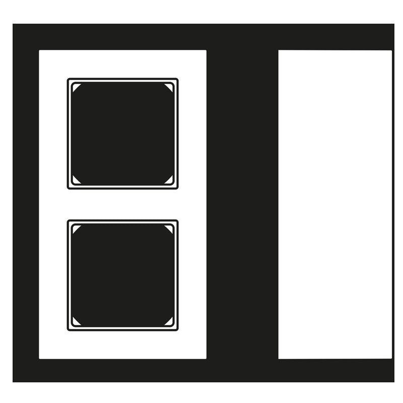 Jung - Abdeckrahmen Rahmen 28 mm A 5582 HBF WW waage/senkrecht
