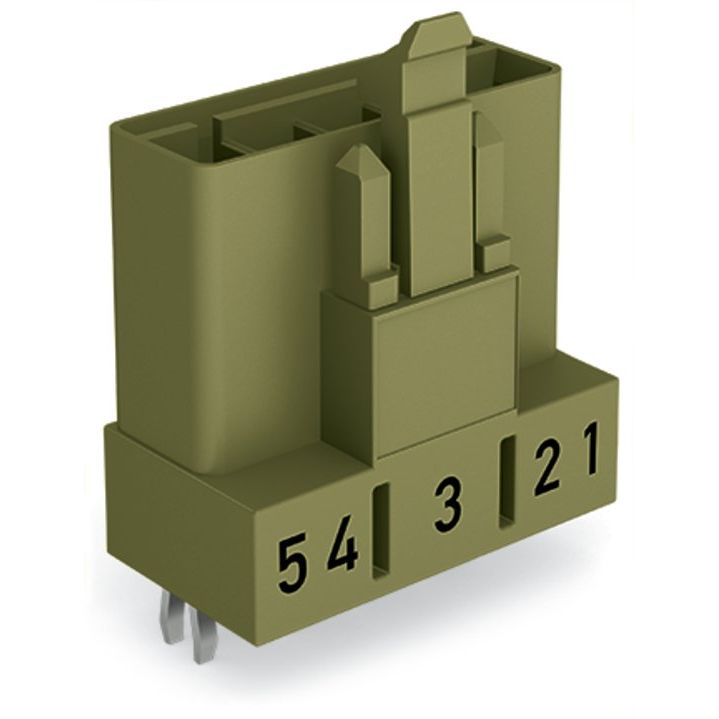 WAGO - Leiterplattensteckverbinder Stecker für Leiterplatten 890-875 5-polig,hellgrün − 50 Stück