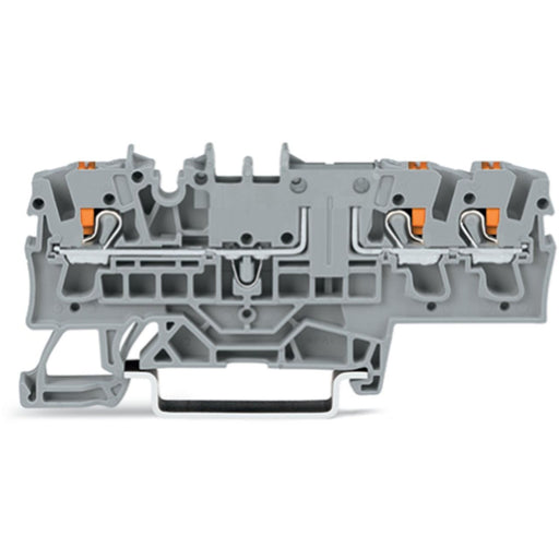 WAGO GmbH & Co. KG - Durchgangs-Reihenklemme 3-Leiter-Durchgangsklemme 2202-1701 Drücker,2,5 mm²,gr − 50 Stück