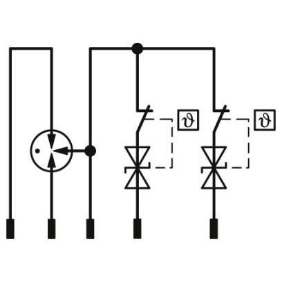Phoenix Contact - Zubehör/Ersatzteile für Überspannungsschutz Energietechnik Überspannungsschutzstecker TTC-6P-2X1-12DC-I-P 12V DC
