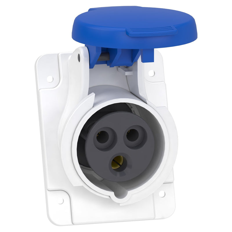 Schneider Electric - CEE-Anbausteckdose (IEC 60309) Industriesteckdose PKF16F423 gewinkelt, 16A, 2p+E