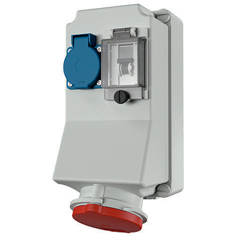 Mennekes - CEE-Steckdosen-Kombination (IEC 60309) Steckdosen-Kombination 98333 32A,5p,Schuko,LS16AB