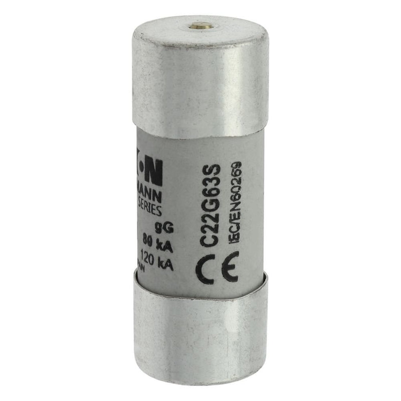 Eaton - Zylindrische Sicherung Sicherungseinsatz Nieders. CYL GG 22,#C22G63S 63A AC 690V 80kA − 10 Stück
