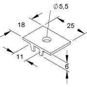 Niedax - Montageplatte für Kabeltragsystem Montageplatte MP 13/5 − 100 Stück