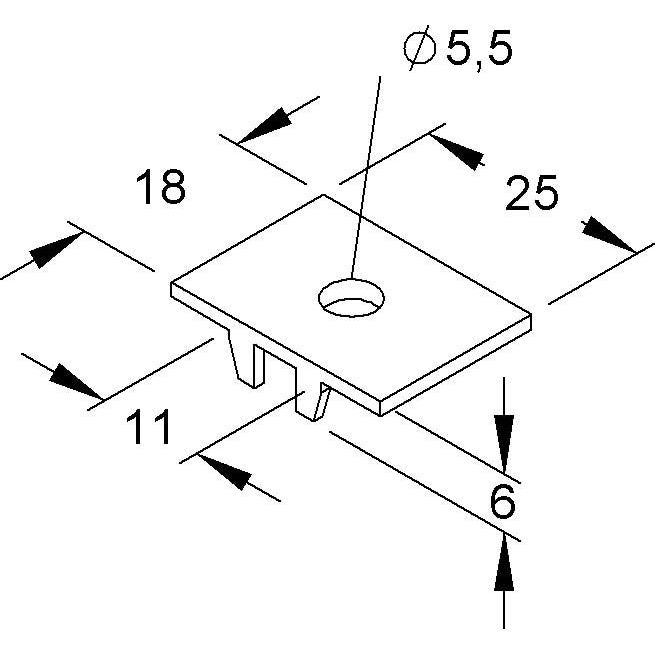Niedax - Montageplatte für Kabeltragsystem Montageplatte MP 13/5 − 100 Stück