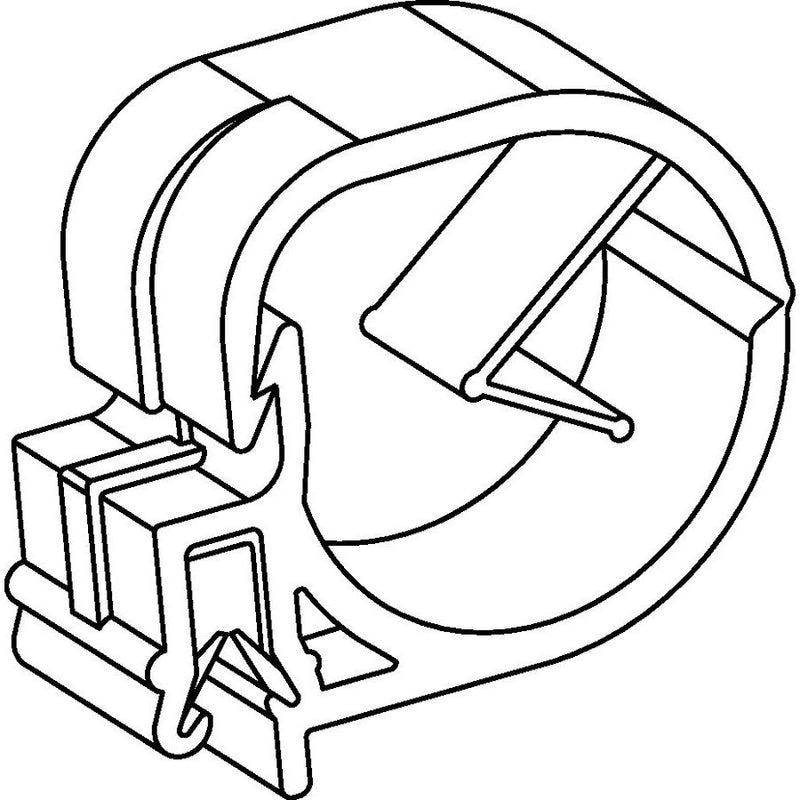 HellermannTyton - Befestigungssockel und -element für Kabelbinder EdgeClip EC27-BK-HIRHS − 500 Stück