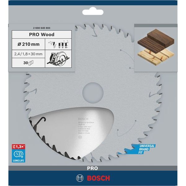 Bosch - Kreissägeblatt PRO Wood Kreissägeblatt, 2608640803 210 x 2,4 x 30 mm