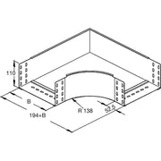 Rico - Bogen für Kabelrinne Bogen 153W3-400-B 400x100mm