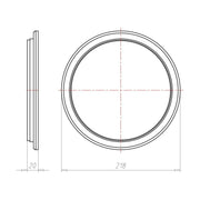 Kaiser - Zubehör/Ersatzteile für Leuchteneinbaugehäuse Frontteil HaloX 180 1282-06 Einbaudurchm. 180mm