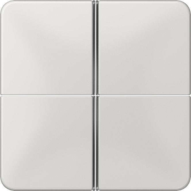 Jung - Abdeckung/Bedienelement für Installationsschalterprogramme Tastensatz 4-fach lgr CD 404 TSA LG komplett − 1 Stück