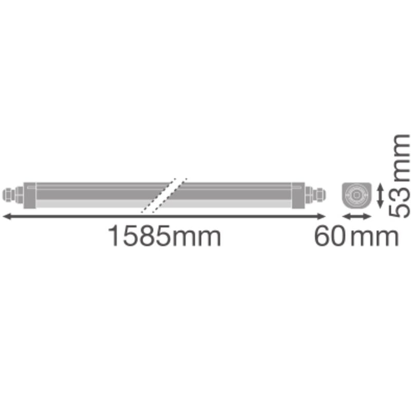 Ledvance - Decken-/Wandleuchte LED-Feuchtraumleuchte DPCO.TH1500V50W840PS 840, IP66