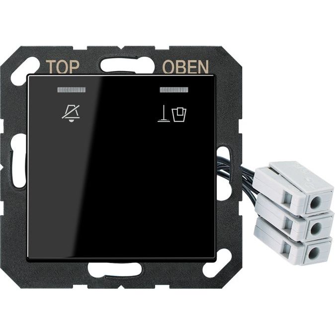 Jung - Abdeckung/Bedienelement für Installationsschalterprogramme Hotelabdeckung A CU KO5 M 24 SW mit LED-Einheit 24 V