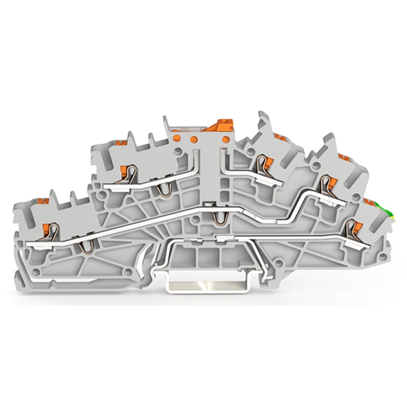 WAGO - Installations-Etagenklemme Installationsetagenklemme 2203-6644 2,5 mm² mit Drücker − 50 Stück