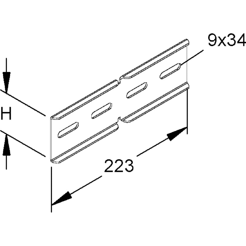 Rico - Verbinder für Kabeltragsystem Winkelverbinder 161E11-B f. Pritsche 60mm − 10 Stück