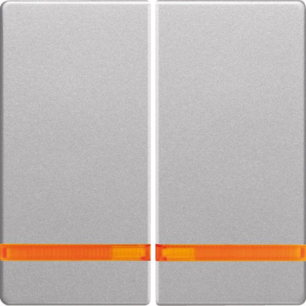 Berker - Abdeckung/Bedienelement für Installationsschalterprogramme Wippe alu/lack 16276084 mit Linsen