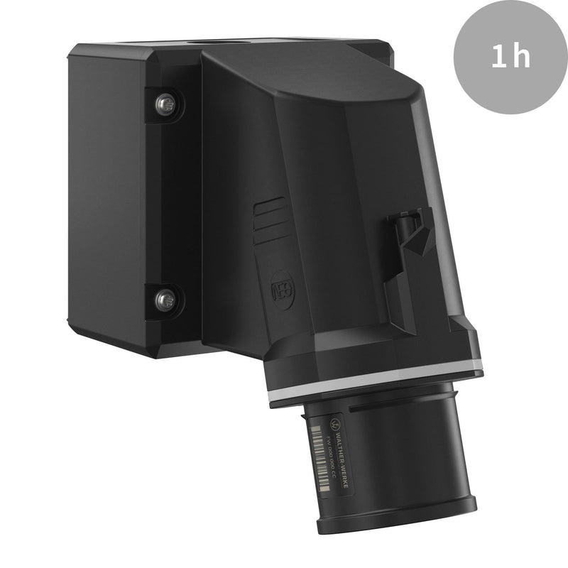 Walther Werke - CEE-Gerätestecker (IEC 60309) CEE NEO Wandgerätestecker FW734401CC schräg 32A 4P 1h