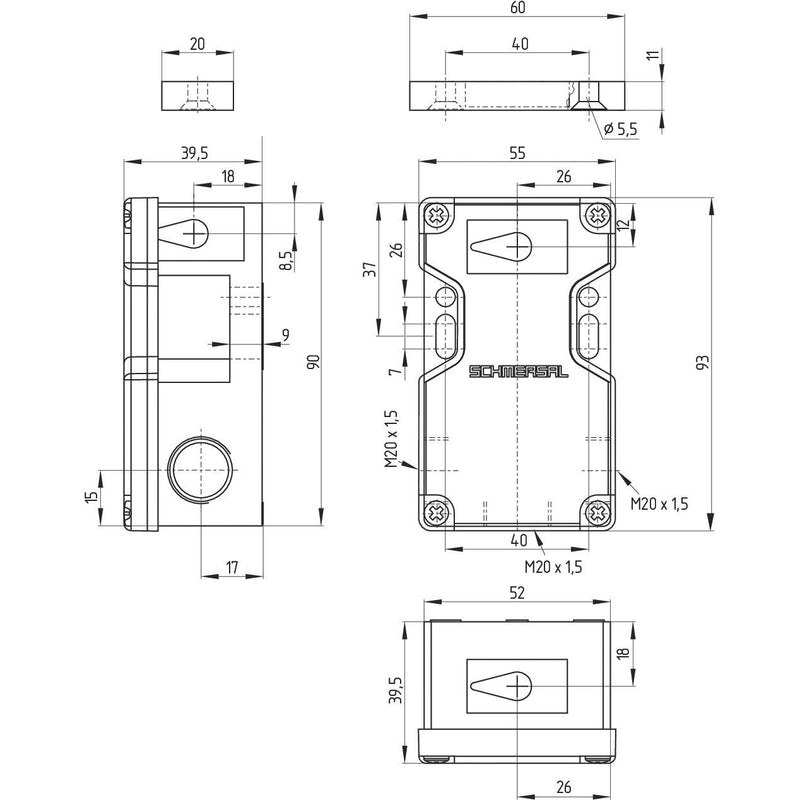Schmersal - Magnetischer Näherungsschalter Sicherheits-Sensor BNS 16-12ZR