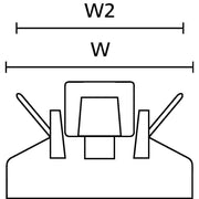 HellermannTyton - Befestigungssockel und -element für Kabelbinder Flachbandkabelhalter FKH50A-HIR-BK-C1 L=56,5mm sw − 100 Stück