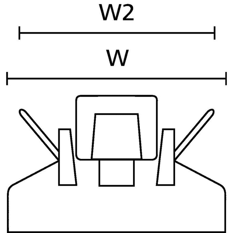 HellermannTyton - Befestigungssockel und -element für Kabelbinder Flachbandkabelhalter FKH50A-HIR-BK-C1 L=56,5mm sw − 100 Stück