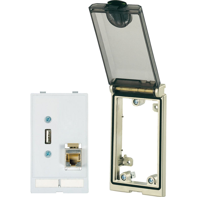 Murrelektronik - Einsatz/Abdeckung für Kommunikationstechnik Rahmenmodul 4000-68213-1310000 mit 2xRJ45 USB