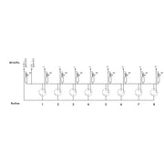 WAGO - Passiver Sensor-/Aktor-Verteiler (ohne Leitung) M8-Sensor-/ Aktorbox 757-383 8-fach,3-polig
