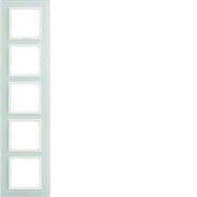 Berker - Abdeckrahmen Rahmen 5f. pws 10156909 senkrecht/waagerecht