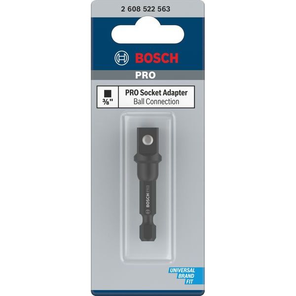 Bosch - Verlängerung für Steckschlüssel-Einsätze, Steckschlüssel, Knarren PRO Socket Adapter mit 2608522563 Kugelverbindung 3/8