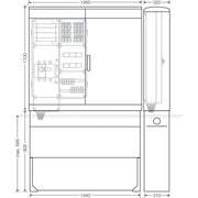 Hensel - Verteilerschrank für Energieversorgung Ladeverteiler Mi EV 11kW 6110 f.6 Ladep. a 11kW