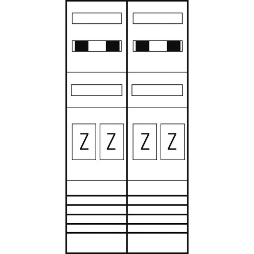 ABN - Zählerfeld Zählerplatz EZ27340 eHZ 4Z