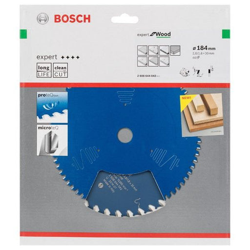 Bosch - Kreissägeblatt Expert for 2608644042 Wood H 184 x 30 Z40