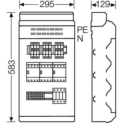 Hensel - Verteilerschrank für Energieversorgung Ladeverteiler KV EV 11kW 3101 f.3 Ladep. a 11kW
