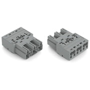 WAGO - Steckverbinder für steckbare Gebäudeinstallation Stecker 3-polig 770-253/062-000 Kod. B,grau − 100 Stück