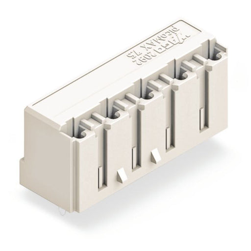 WAGO - Leiterplattensteckverbinder THR-Federleiste gerade 2092-3305/200-000 7,5mm,lichtgrau − 100 Stück