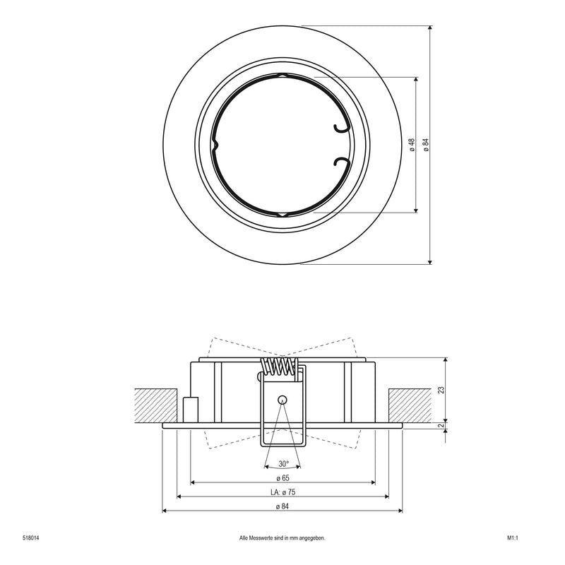 EVN Lichttechnik - Downlight/Strahler/Flutlicht NV EB-Leuchte 518 014 chr/mt 50W 12V IP20