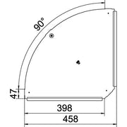 OBO Bettermann - Deckel Bogen für Kabeltragsystem Deckel für 90Grad-Bogen RBD 90 400 A4 B400mm, rostfrei