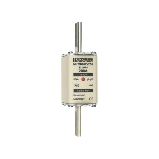 Mersen - Messersicherung NH-Sicherungseinsatz SF NH2GG69V200 Gr.2 gG 200A/690V KM − 3 Stück