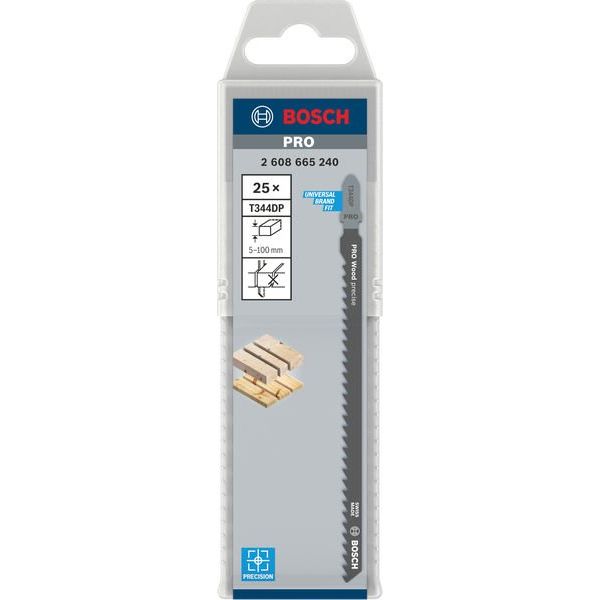 Bosch - Stichsägeblatt PRO Wood precise T344DP 2608665240VE(25) Stichsägeblatt 152