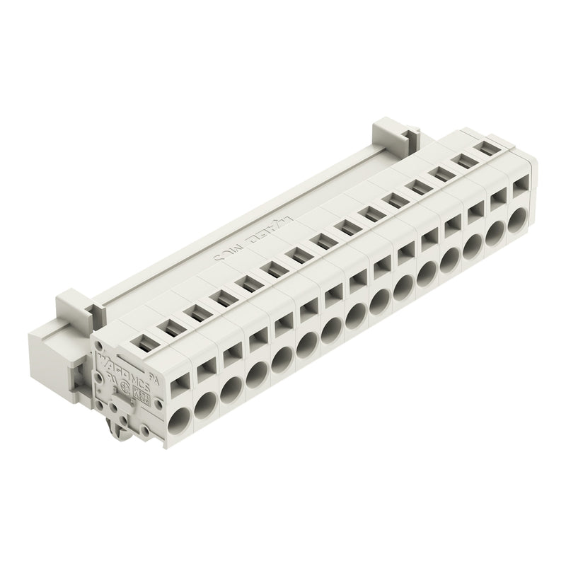 WAGO - Kabelsteckverbinder für Leiterplattensteckverbinder 1-Leiter-Stiftleiste 721-615/018-000 CAGECLAMP,2,5mm²,lgr − 25 Stück