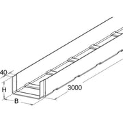 Niedax - Kabelrinne GFK-Kabelrinne KK 110.400 − 3 Meter