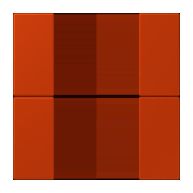 Jung - Abdeckung/Bedienelement für Installationsschalterprogramme Tastensatz 2fach LC 502 TSA 244 rouge vermillon 59