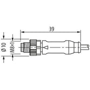 Murrelektronik - Konfektioniertes Sensor-Aktor-Kabel Verbindungsleitung 7000-88021-2300150 M8 St. 0° / M8 Bu. 9